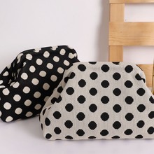 韩国ins薄款格子波点收纳包化妆包简约个性便携手拿包学生少女心