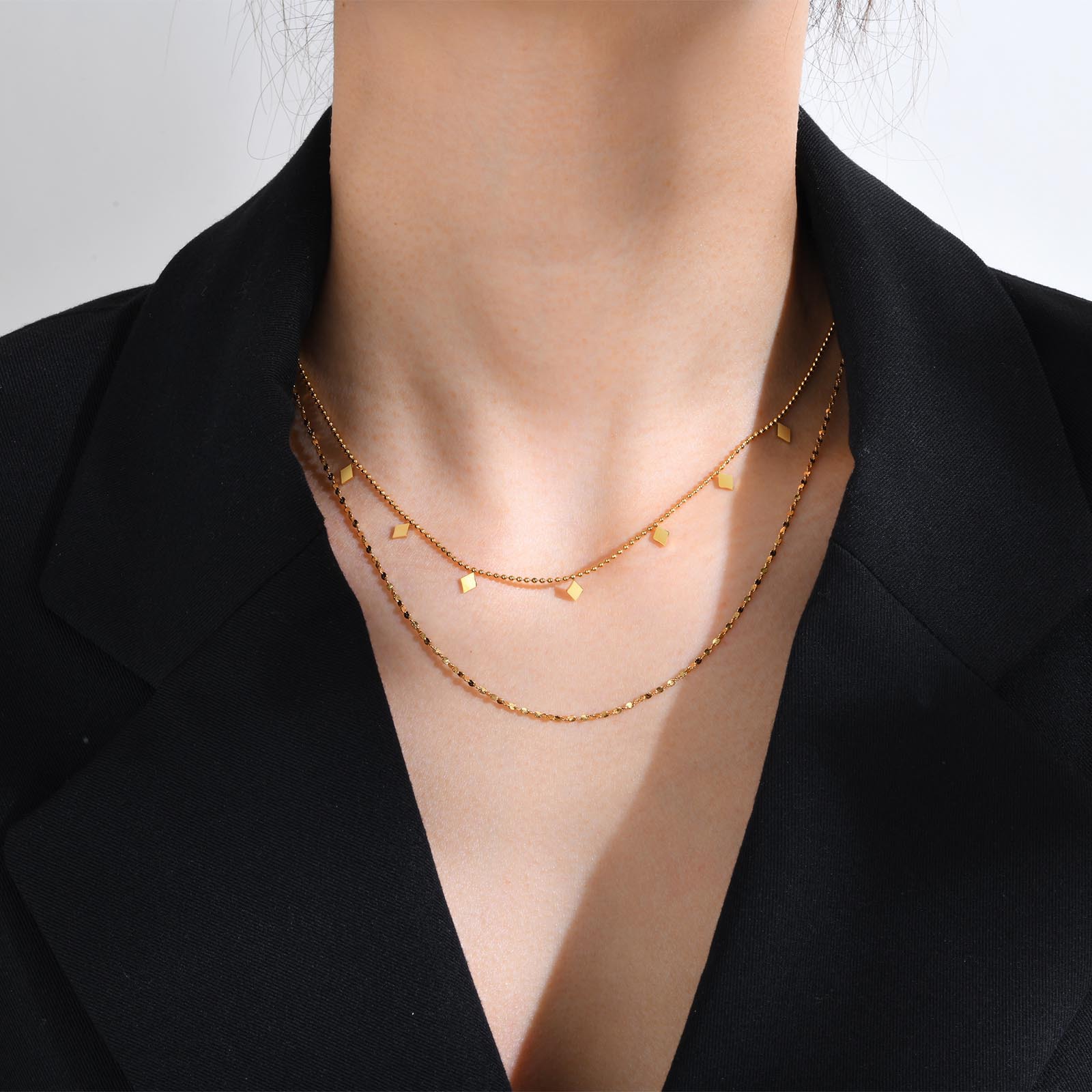 1 Piece Lady Geometric Stainless Steel Plating Necklace_colorza_2