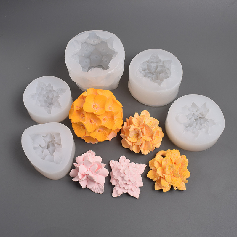 A Variety of Stereo Hydrangea Chocolate Fondant Baking Molds Creative Plaster Flower Aromatherapy Candle Silicone Molds A Variety of Stereo Hydrangea Chocolate Fondant Baking Molds Creative Plaster Flower Aromatherapy Candle Silicone Molds