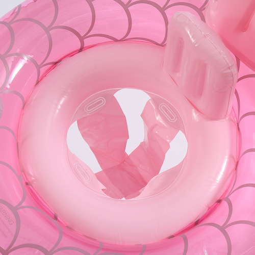 Ins famous mermaid seat float with handle, cute children's thick swimming ring armpit life vest manufacturer wholesale
