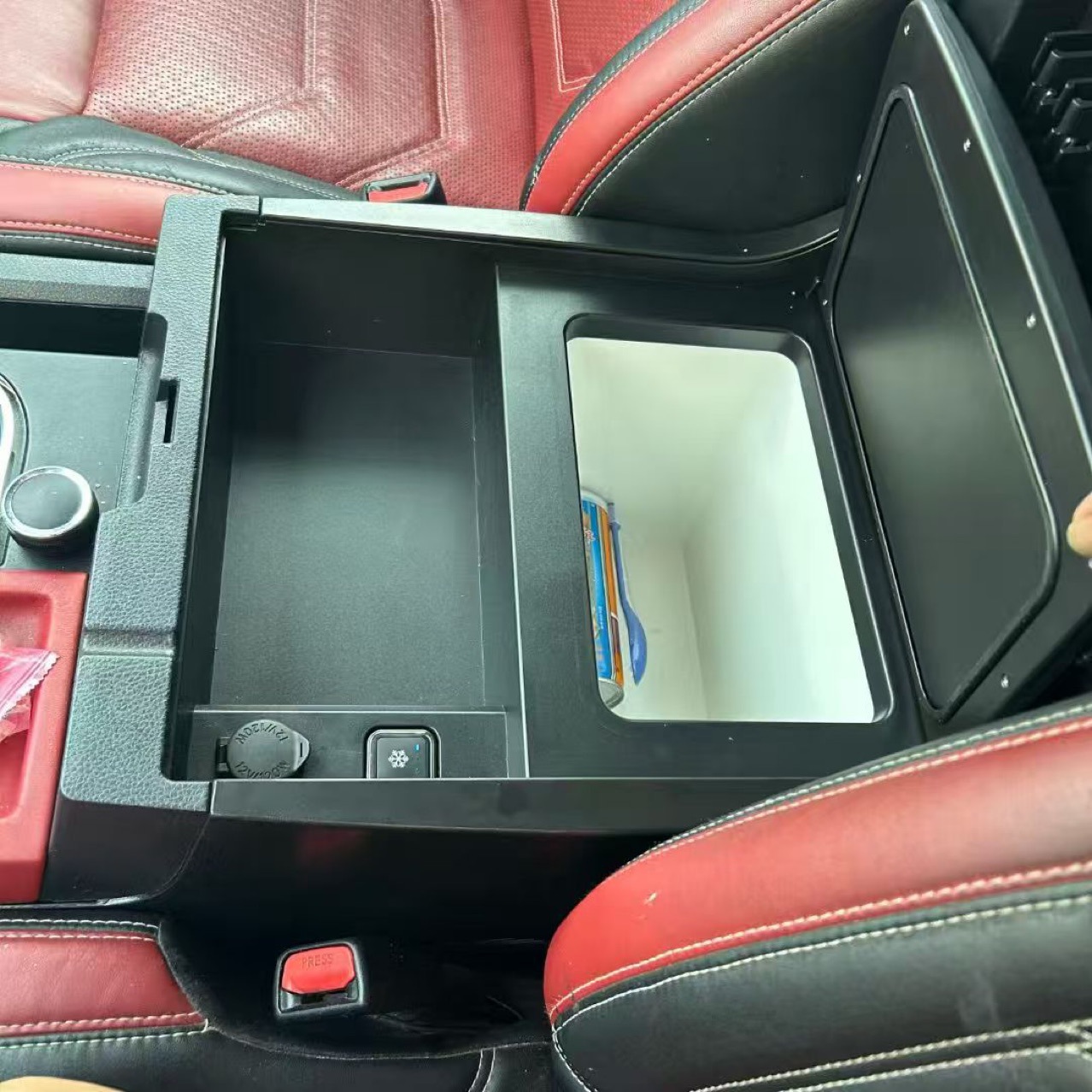 Suitable for 2014-21 Tundra Models, Armrest Box Upgrade, In-Car Refrigerator Compressor for Toyota Tundra