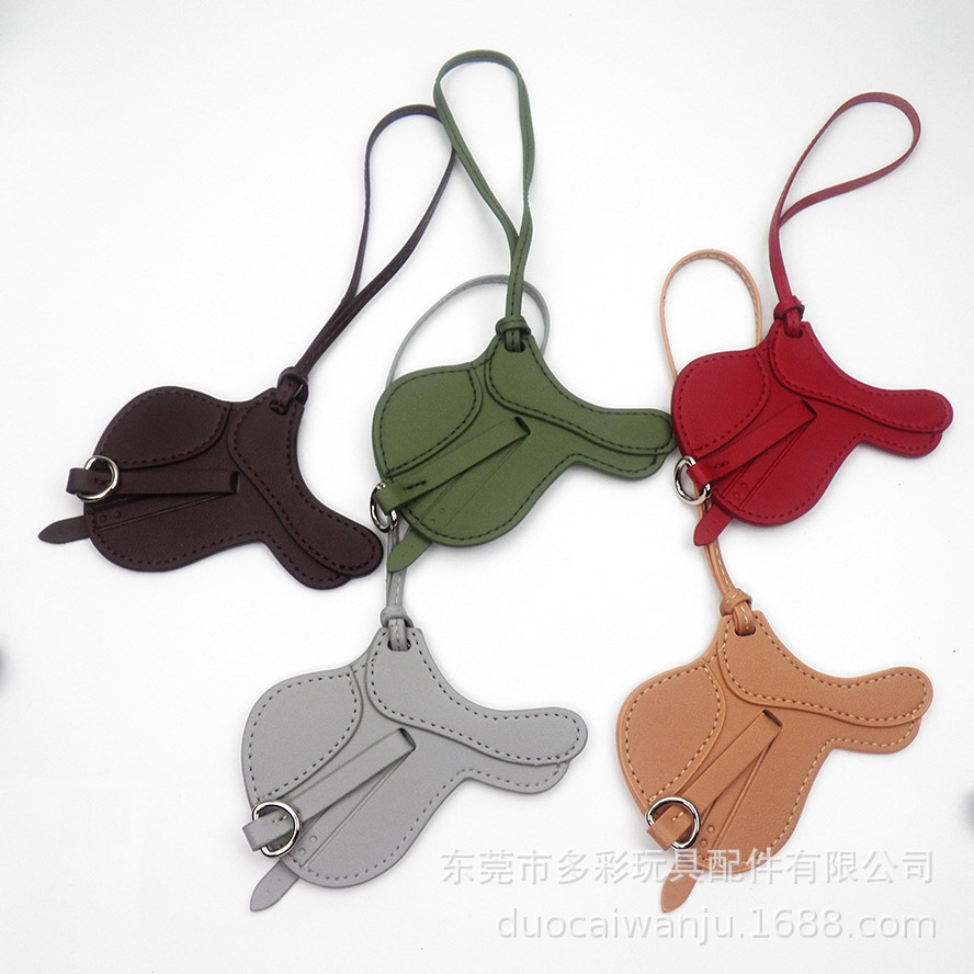New Style Small Saddle Bag Pendant Pu Leather Accessory High-End Fashion Jewelry Keychain Leather Pendant