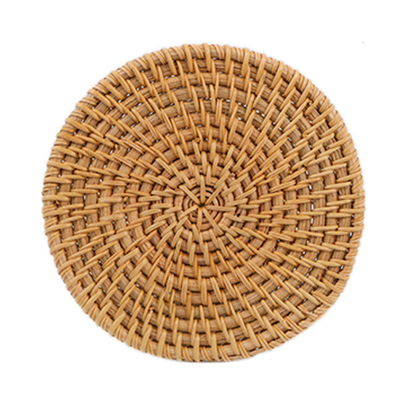 Posavasos de ratán vietnamita, teteras hechas a mano, ceremonia del té, juego de té, mantel de aislamiento térmico, mesa de comedor, plato de salud a prueba de escaldaduras, taza