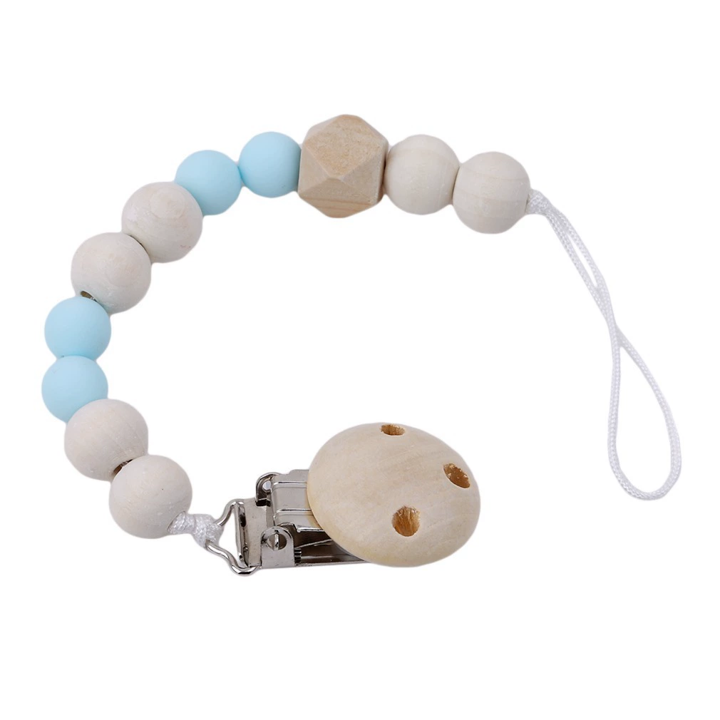 Wooden children's pacifier, toy, chewy lanyard holder