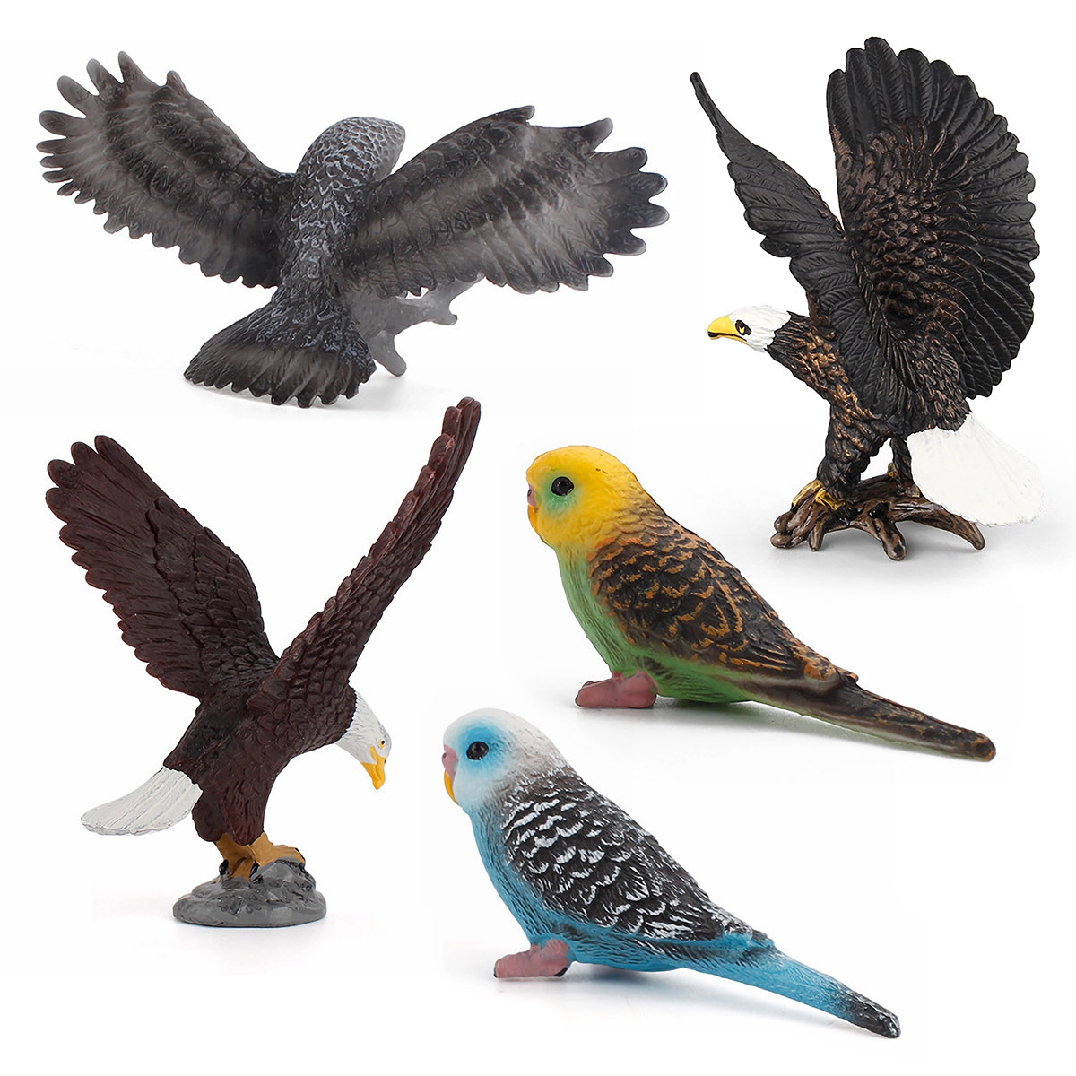 Transfronteriza bosque animal simulación pájaro modelo de pájaro búho blanco piel de tigre loro escritorio adornos estáticos
