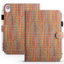 适用于iPad10代10.9书本式保护套pro11编织纹10.2搭扣防摔壳mini7