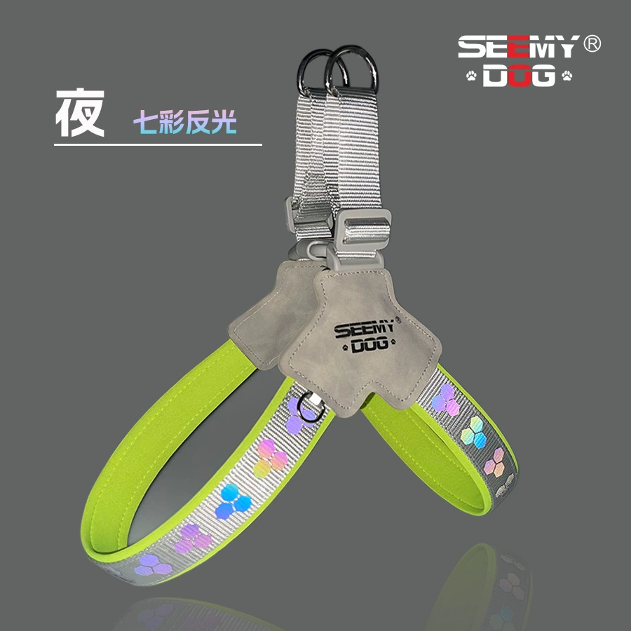 Новая модель 2025 года в наличии, летний прохладный стиль с защитой от удушья, красочная светоотражающая Y-образная шлейка для животных, шлейка для собак
