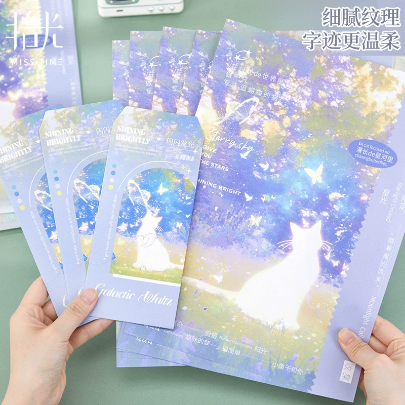 Набор бумаги формата А4 от Shiguang: красивая весенняя серия, высококачественные рукописные письма, простые и художественные любовные письма.