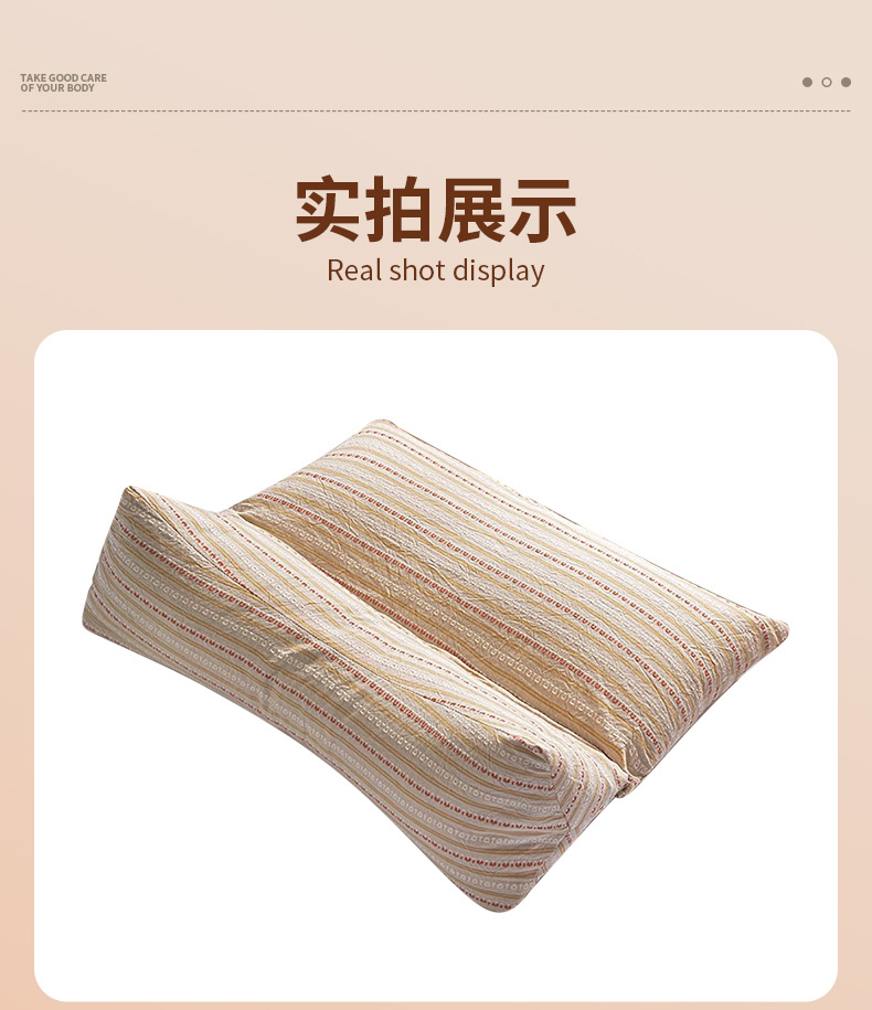 Buckwheat Hull Pillow Triangular Cervical Support Pillow for Sleep and Neck Comfort Home Use preparation