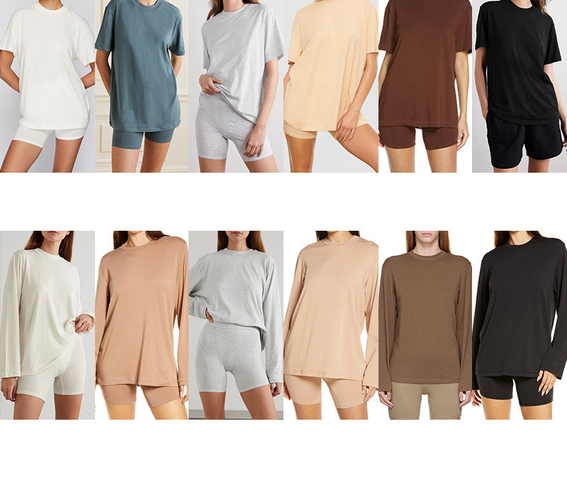 Magical Fabrics and Tailoring from Sister Jin, Skim*S Round Neck Loose Short-Sleeved Long-Sleeved Shorts Home Wear