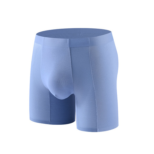 Modal Men's Underwear New 60S Lenzing Antibacterial Mesh Air Conditioning Pants Solid Color Seamless Men's Boxer Briefs