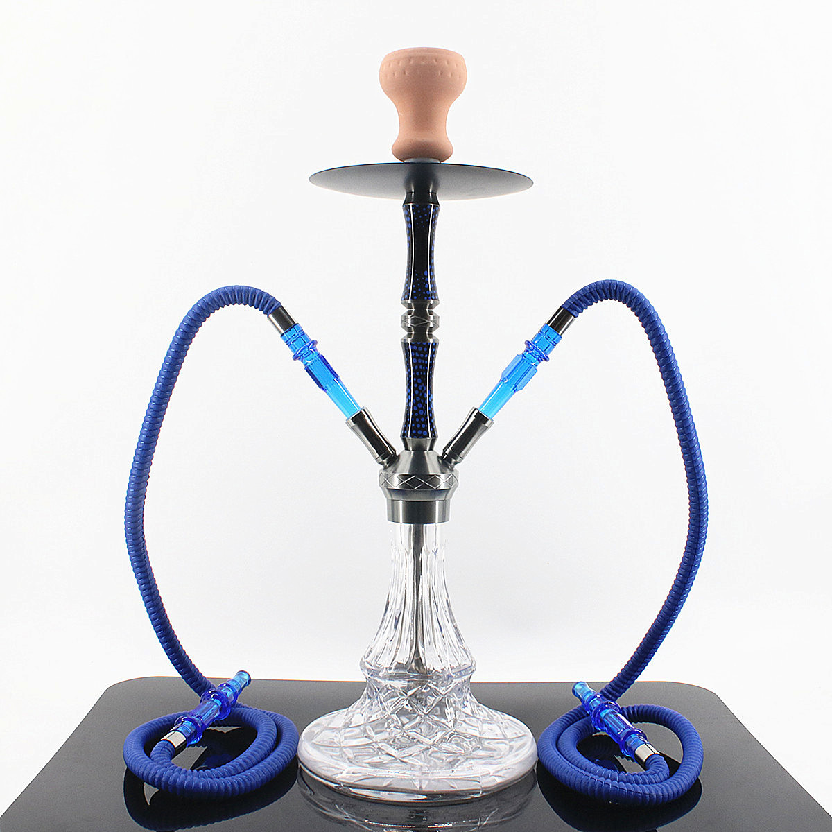 중형 이중관 파란색(빨간색 진흙 연기 냄비) - 세트 없음