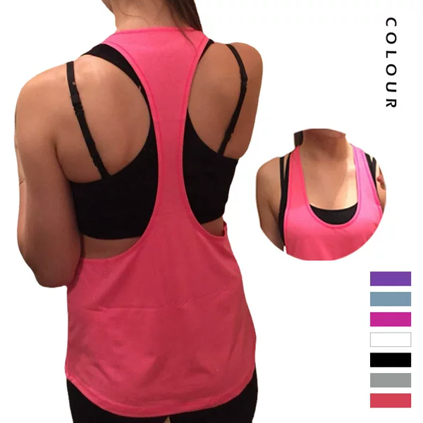 Stretch Yoga Cover-Up Pilates Sleeveless Sports Vest Women's Loose Slimming Look Yoga Wear Running Fitness Top