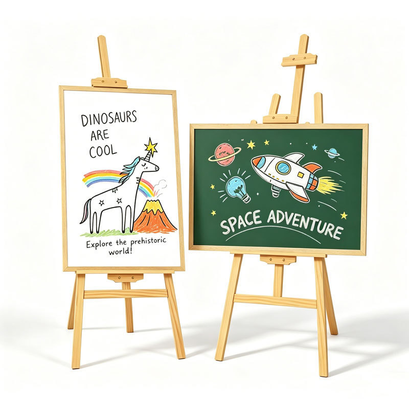 Source Factory Solid Wood Three-Legged Double-Sided Magnetic Drawing Board, Adjustable and Foldable, Suitable for Children's Early Education and Store Display Blackboard Source Factory Solid Wood Three-Legged Double-Sided Magnetic Drawing Board, Adjustable and Foldable, Suitable for Children's Early Education and Store Display Blackboard