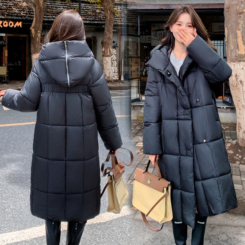 Otoño y invierno nuevo suelto largo sobre la rodilla chaqueta de algodón coreano engrosado multifacé chaqueta de algodón chaqueta