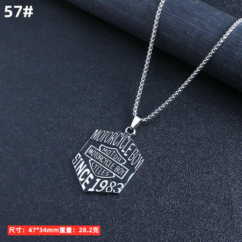 Hombres collar de titanio joyería acero aleación personalizada colgante ins hip hop calle suéter largo cadena accesorios colgantes