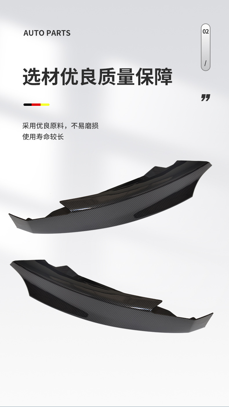 Suitable for Bmw 1 Series E82 Split Front Lip 07-14 Models, Glossy Black Front Lip, Small Body Kit Modification Set