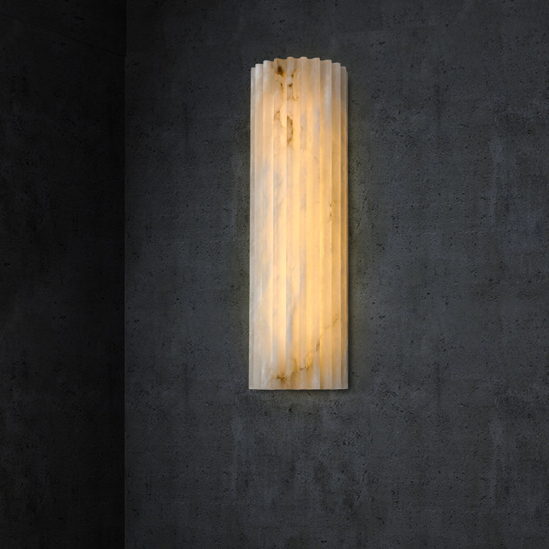 Lampara Natural Marble Wall Lamp for Living Room Background Wall, Entrance Decoration, Spanish Designer Creative Personality Bedside Lamp