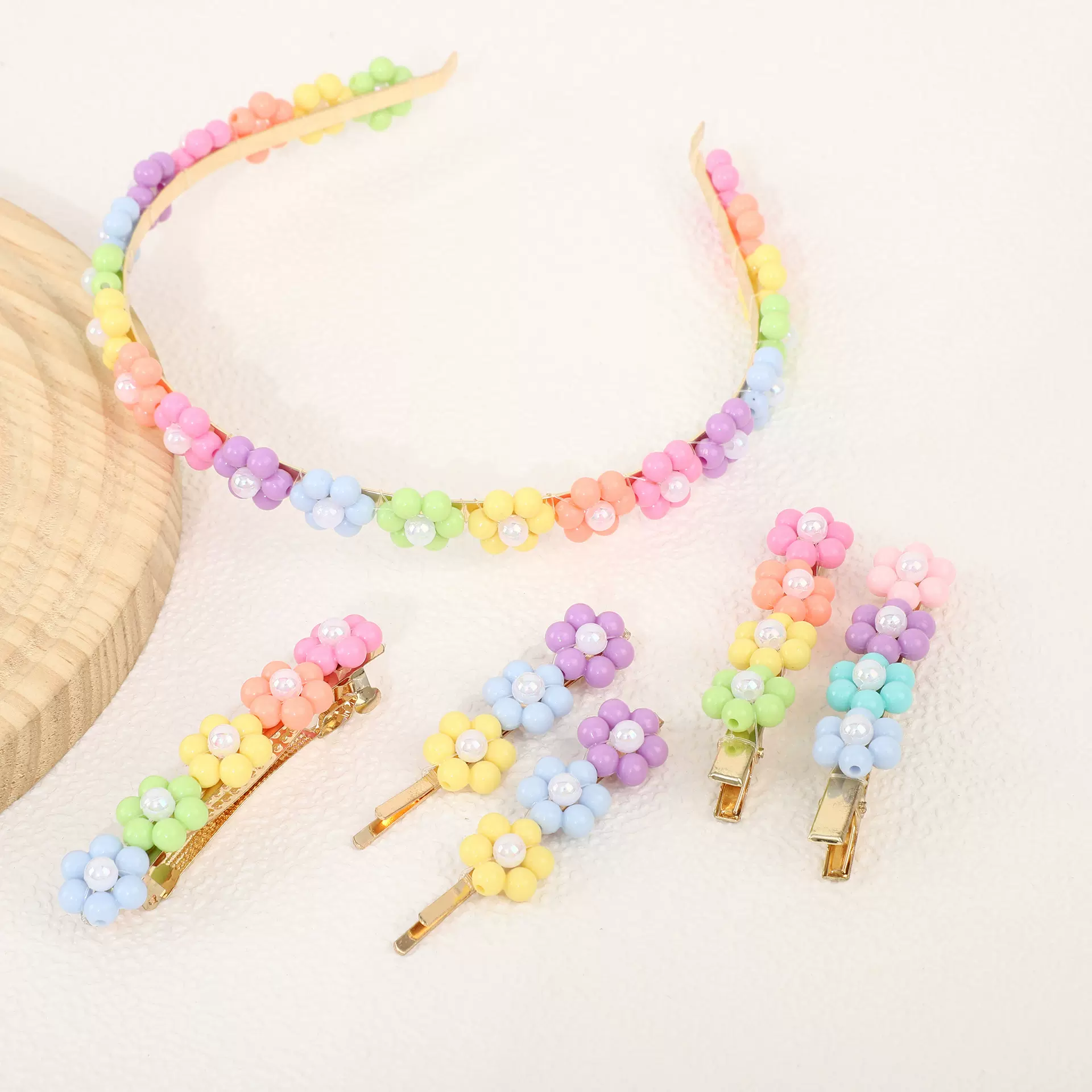 韩国网红花朵彩色雏菊发箍小清新女式花边细头箍跨境公主发饰批发