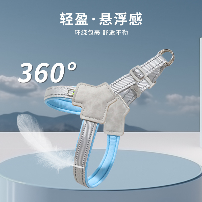 Corda de tracción de chaleco de perro a prueba de explosiones corda de paseo para perros grandes y medianos para evitar la liberación de la correa de pecho al por mayor