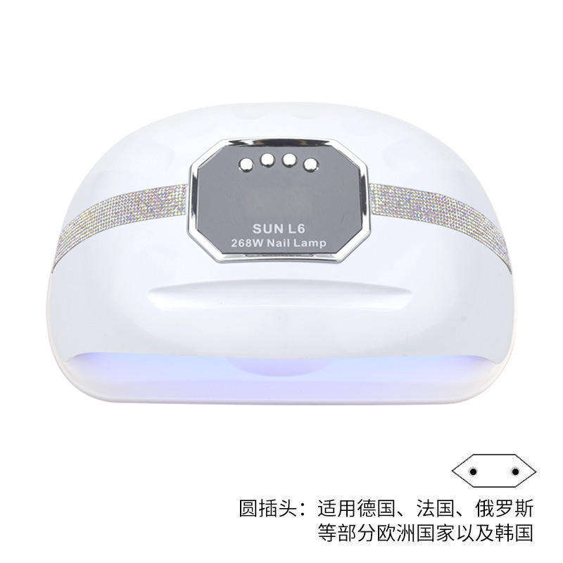 Lámpara de uñas 268W Lámpara para hornear de uñas de alta potencia, taladro, pegamento de esmalte de uñas inteligente de dos manos, lámpara de fototerapia, máquina de uñas para tienda de uñas