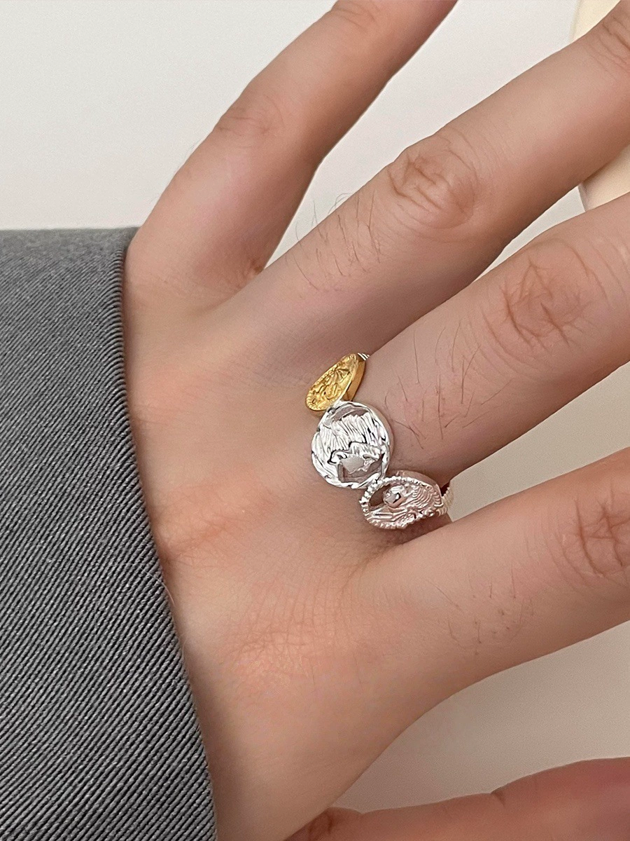 Серебряное кольцо 925 пробы, матовая отделка, стиль легкой роскоши, середний палец, не тускнеет