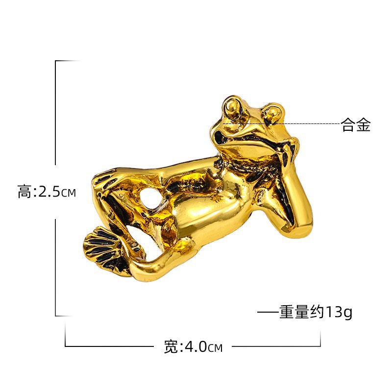 Fun Frog-Themed Brooches, Various Enamel and Diamond-Encrusted Pins, Quirky Niche Versatile Clothing and Bag Accessories Wholesale