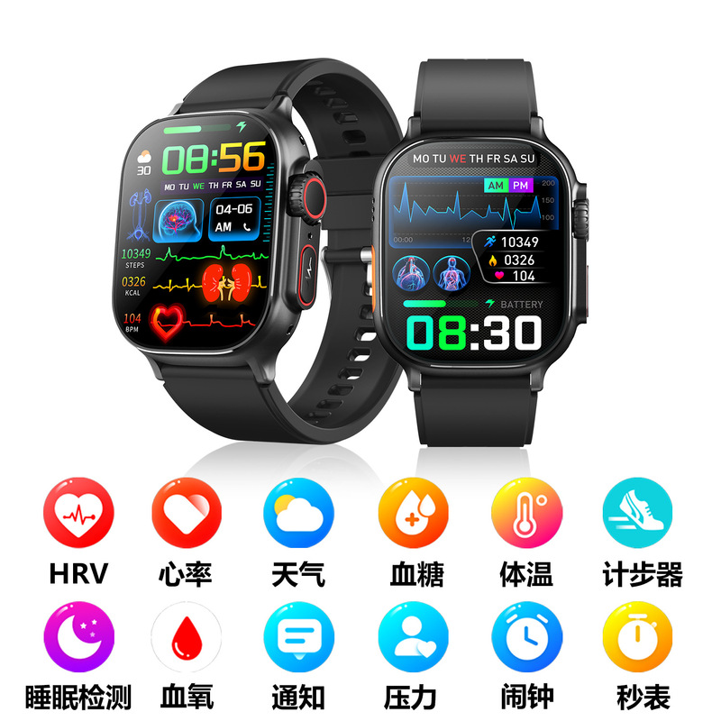 F500 医療グレード ECG スマートウォッチ 4G カードウォッチ血糖血中酸素心拍数睡眠モニタリングスポーツブレスレット|undefined