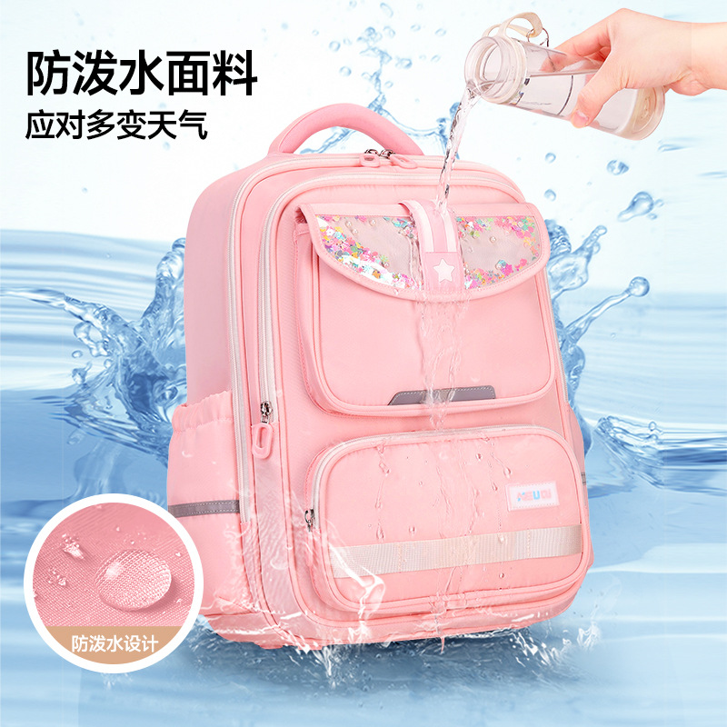 Nuevo bolso escolar de estudiantes de primaria multicapa para niños, protección de espalda portátil para niños y niñas, grado 1 - 3 - 6 de gran capacidad