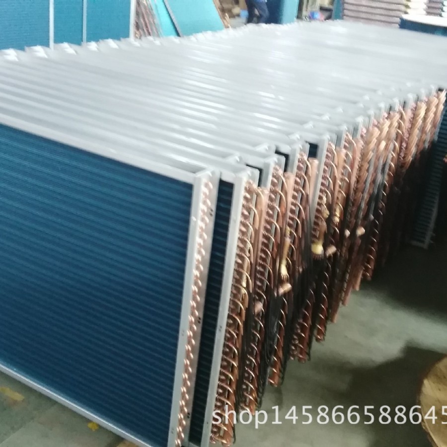 【批量】 空气能顶出风3P-50P铜管翅片式蒸发器