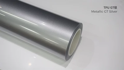 Source Factory Tpu Colored Car Wrap Auto Color Change Film - tpu-gt-silver-wet-paste-15215m