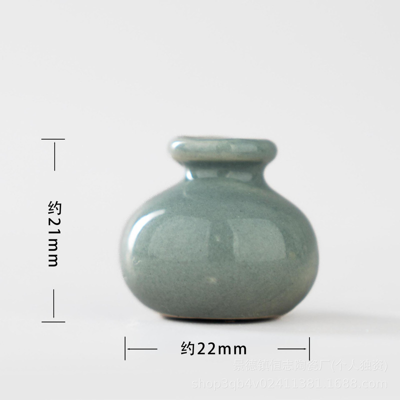パーソナライズされた中国風景徳鎮セラミック 3D ミニ花瓶フラワーアレンジメント装飾オブジェクト指先装飾装飾品|undefined