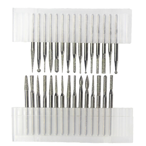 Carved, Flared, Polished Needle with Electroplated Carborundum Grinding Head – Ideal for Jade, Stone, and Jadeite Carving & Opening Holes; Precision Electric Drill Bit for Finishing Work