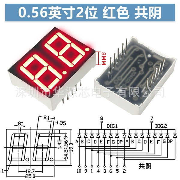 0.56 inch 2 positions in total