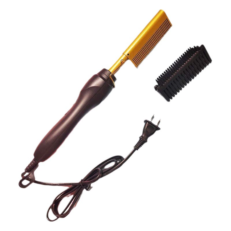 Трансграничный Новый выпрямитель для волос Расческа для выпрямления волос сухая и влажная расческа двойного назначения с электрическим подогревом электрическая медная расческа Производители Домашнего использования в наличии