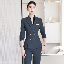职业套装女春秋西装正装气质珠宝店酒店前台工装客服售楼部工作服