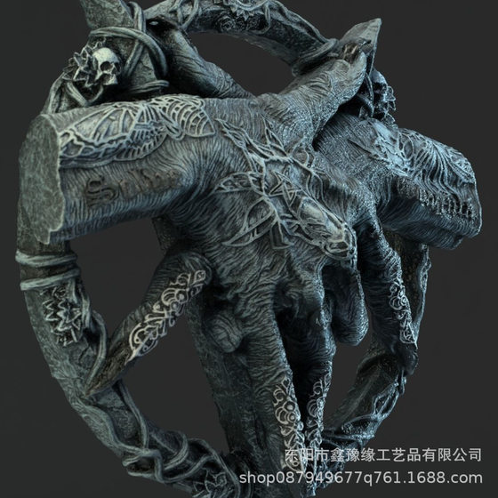 Cross-border New Product Devil's Hand Horn Pendant Resin Crafts Indian Native American Hanging Decorations Dream Catcher
