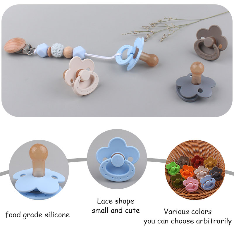 Bebé forma de flor pezón chupete bebé mordida música pezón super suave durmiendo pezón nuevo AliExpress
