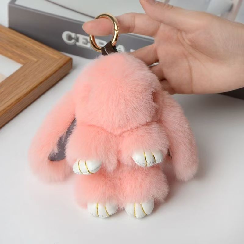 Imitation Fur Cute Dead Rabbit Pendant, Bunny Plush Doll Bag Pendant, Cute Rabbit Girl Heart Pendant