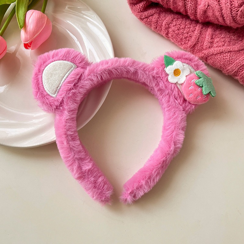 Otoño y invierno peluche bandeja de cabello lavado de la cara aplicación máscara especial de prensado bandeja de cabello paquete de cabello pato amarillo dibujos animados toque de cabello agujero de cabello