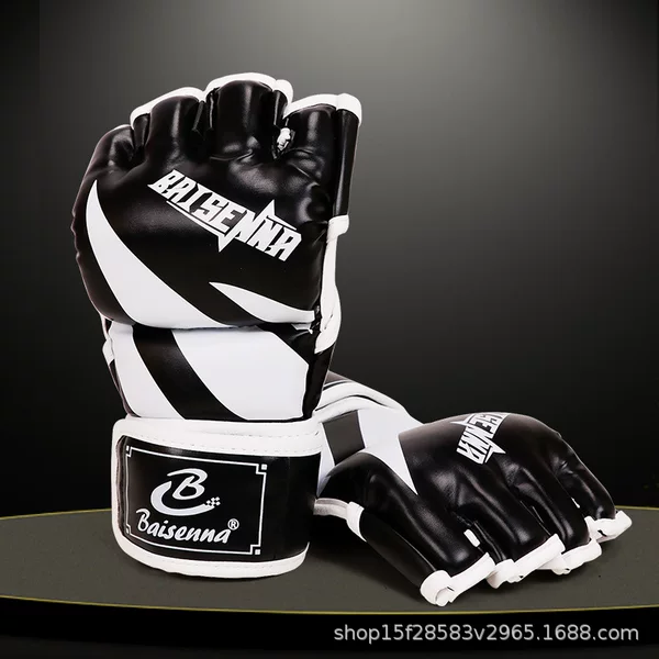 Boxing Gloves Men's Half-finger Fighting Training Sanda Fighting MMA Professional Split-finger UFC Thickeneded Sandbag Adult Boxing Gloves