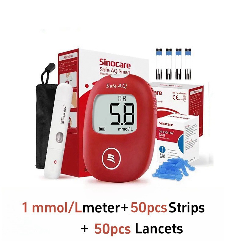 Máquina principal mmol / L + 50 tiras de papel de prueba + 50 agujas (especial para la salida)