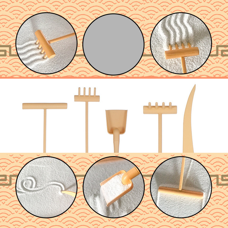 Toy sand drawing rake suit sand table accessories crafts cross-border new Zen sand table plastic rake Toy sand drawing rake suit sand table accessories crafts cross-border new Zen sand table plastic rake