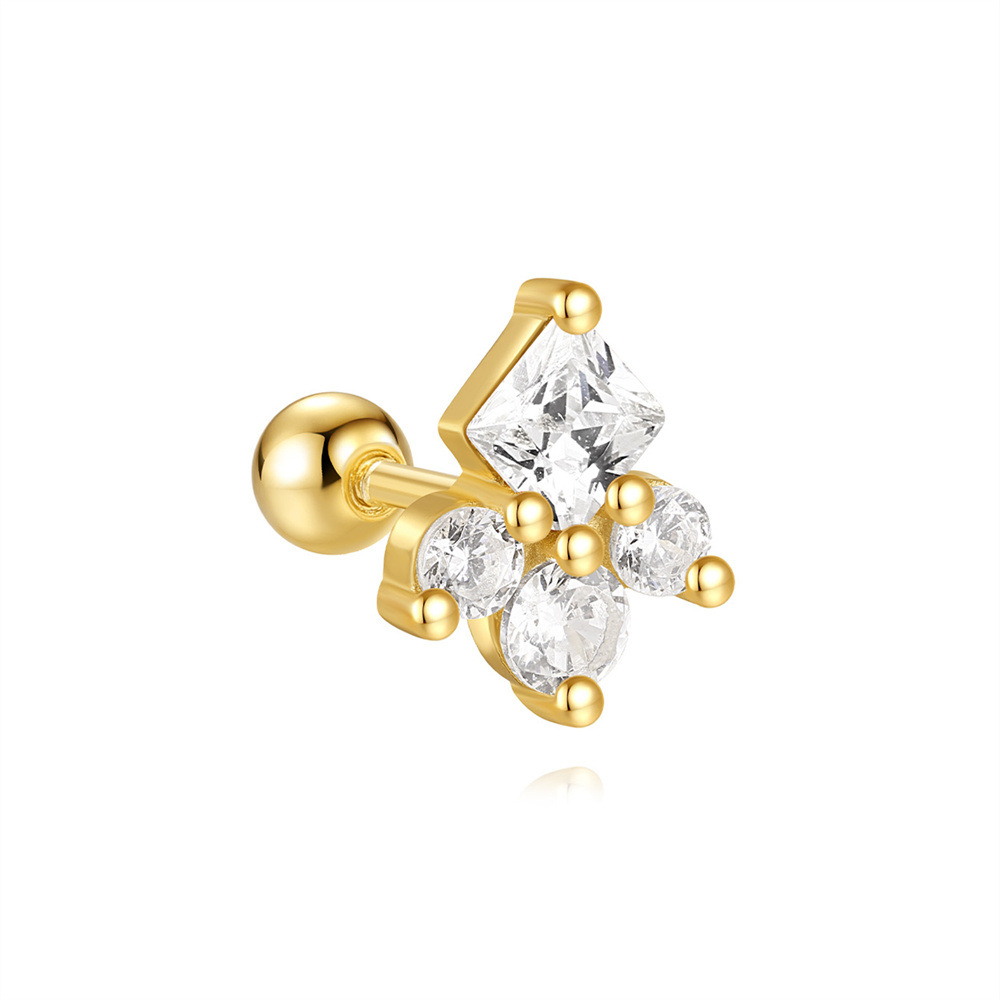 2g Weight straight barbell Piercing needle type Zircon Inlay Material Ear Studs Classification Ear Cartilage Rings & Studs Piercing Type 1 Piece Quantity Daily, Festival Occasion 925 Sterling Silver Material Geometric, Star Pattern All Seasons Season Unisex Gender Plating, Inlay Design Shiny, IG Style Style 1 Piece Ear Cartilage Rings & Studs IG Style Shiny Geometric Star 925 Sterling Silver Plating Inlay Zircon Ear Cartilage Rings & Studs 12