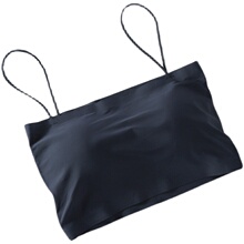 冰丝无痕抹胸美背女内搭短款吊带小背心少女夏一字防走光裹胸内衣