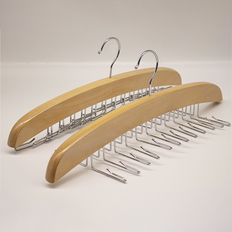 Multifuncional de almacenamiento doméstico Tie Rack cinturón rack de madera sólida bufanda de seda percha bufanda de madera Bolsa Hanger Tie Rack