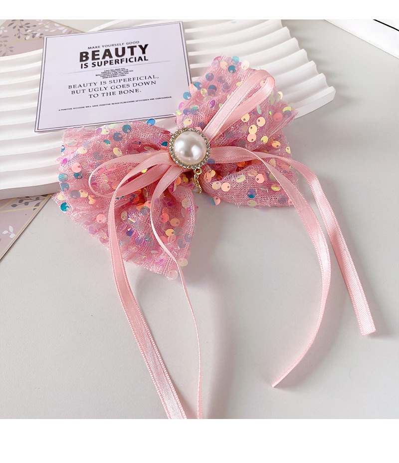 Kid's Cute Bow Knot Alloy Cloth Sequins Hair Clip display picture 1