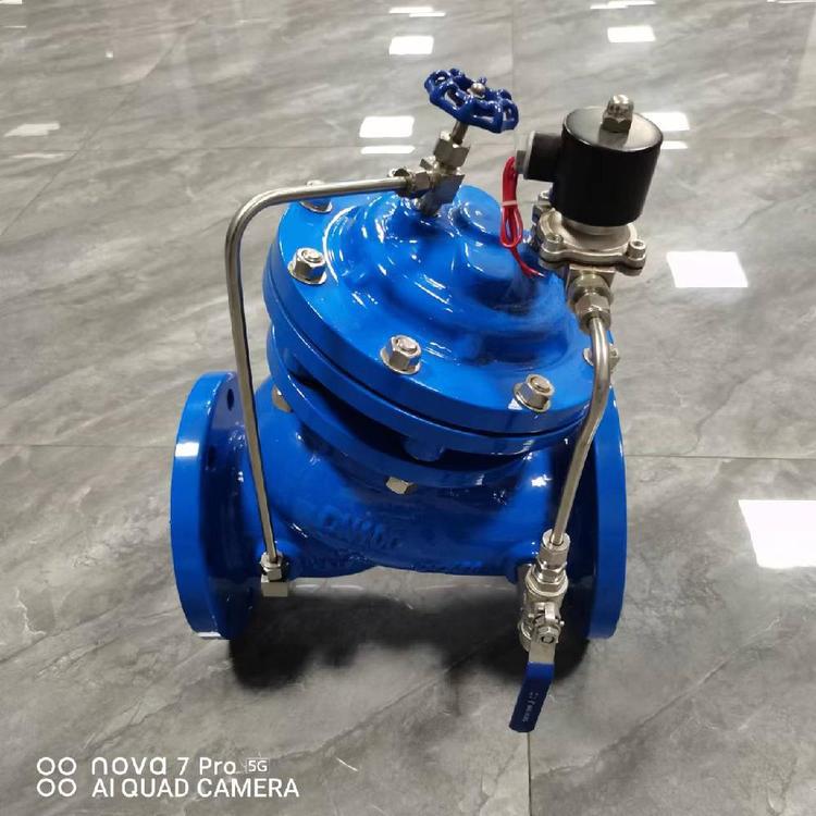 J145X-10C 隔膜式电动遥控阀 DN200 J145X信号换向电磁锁闭控制阀