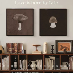 美拉德客廳組合裝飾畫抽象復古藝術餐廳壁畫中古極簡臥室床頭掛畫