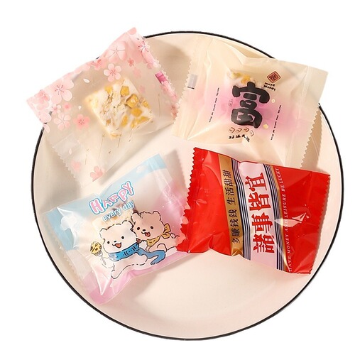 Cute Snowflake Shortbread Packaging Bags for Cookies, Clear Nougat & Milk Crisp Bags—Perfect for Ejiao Cake Baking